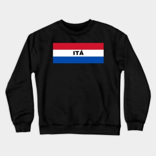 Itá City in Paraguay Flag Colors Crewneck Sweatshirt